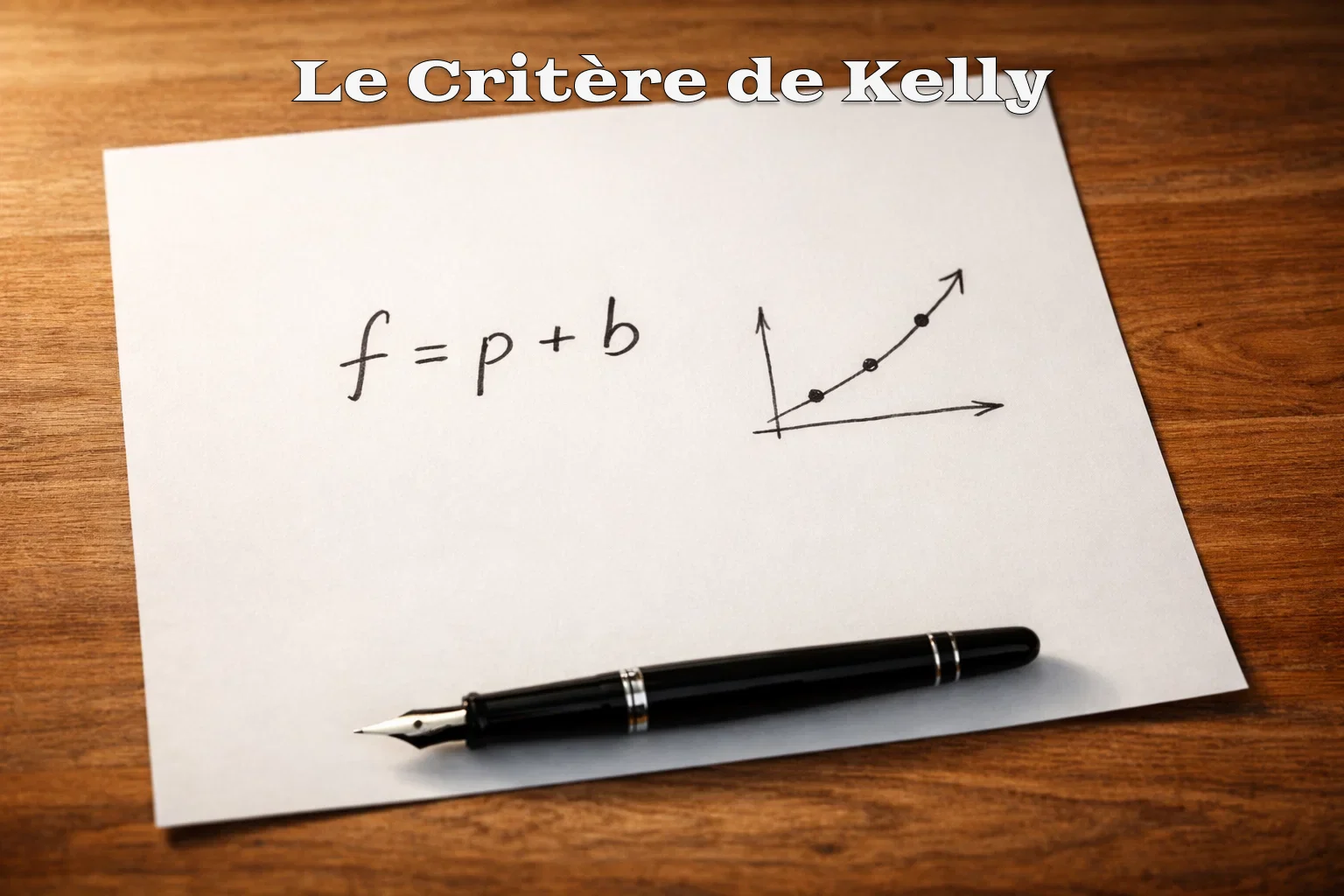 Feuille avec formule mathématique et graphique simple croissant